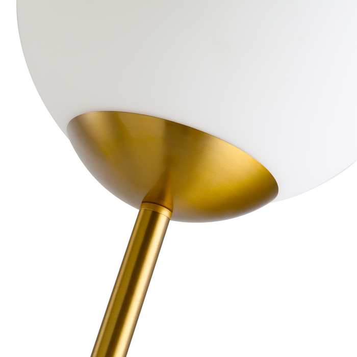 171cm glazen bol vloerlamp metalen frame bollicht pedaalschakelaar thuiskantoor woonkamer modern uniek staand mooie inrichting - goud