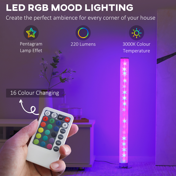 RGB Floor Lamps, Dimmable Corner Lamp with Remote Control & 16 Colours Effects, LED Modern Mood Lighting for Living Room Bedroom Gaming Room