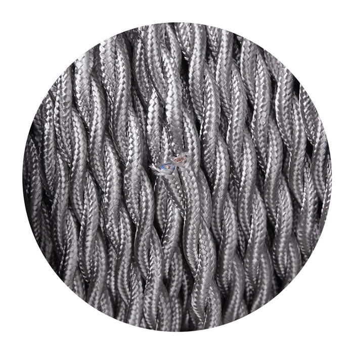 2 core Twisted Italian Braided Cable, Electrical Fabric Flexible Lamp Cable Wire Cord for UK Light