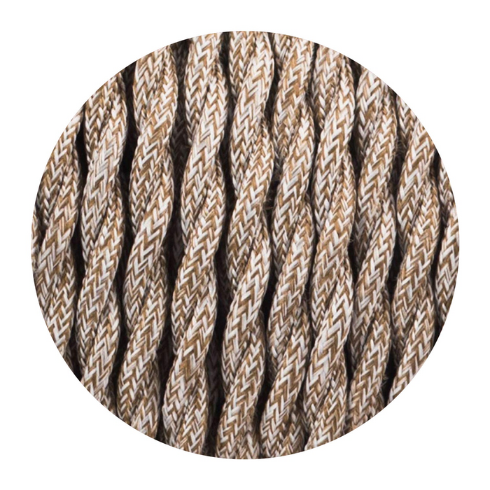 2 core Twisted Italian Braided Cable, Electrical Fabric Flexible Lamp Cable Wire Cord for UK Light