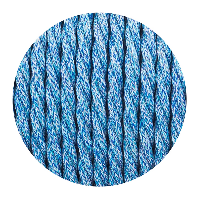 2 core Twisted Italian Braided Cable, Electrical Fabric Flexible Lamp Cable Wire Cord for UK Light