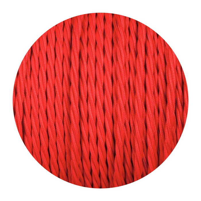 2 core Twisted Italian Braided Cable, Electrical Fabric Flexible Lamp Cable Wire Cord for UK Light