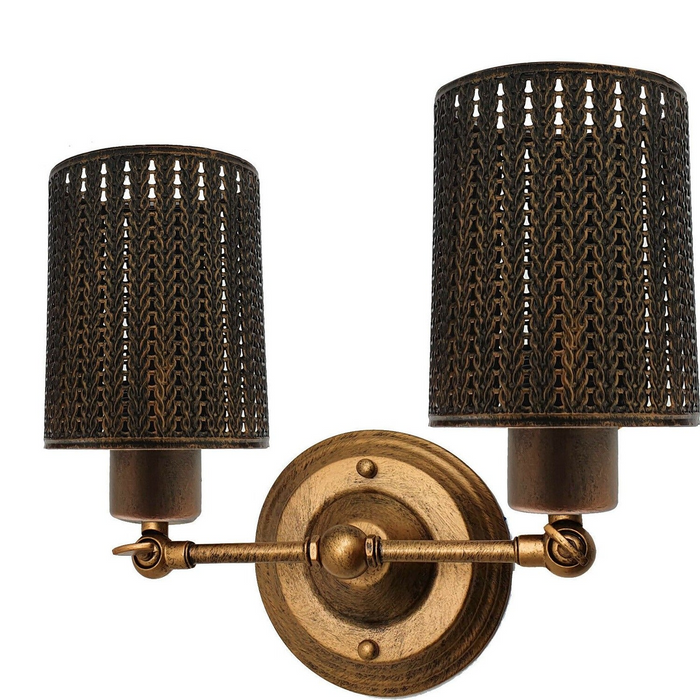 Moderne retro geborsteld koperen vintage industriële wandgemonteerde verlichting Rustieke wandkandelaar Schaduwlampen armatuur