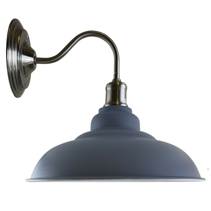 Grey colour Modern Industrial Indoor Wall Light Fitting Painted Metal Lounge Lamp