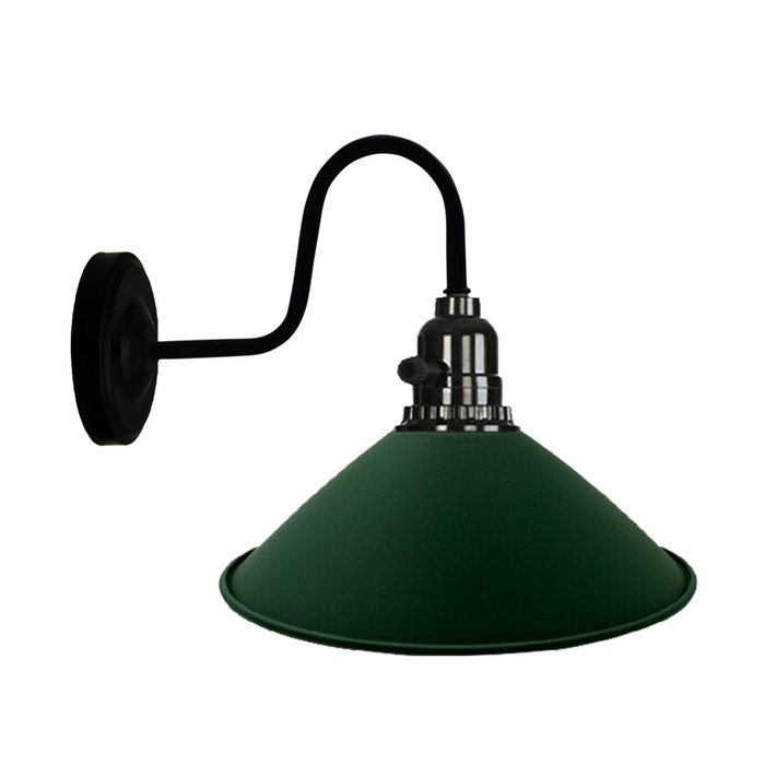 Vintage schaduw metalen retro groene kleur wandlamp voor stijlhuis