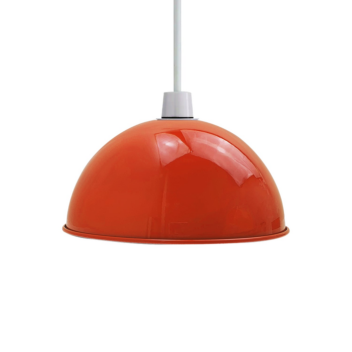 Orange Metal Cylinder Dome Light Shade Lamp shade ceiling light