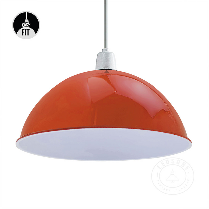 Orange Metal Cylinder Dome Light Shade Lamp shade ceiling light