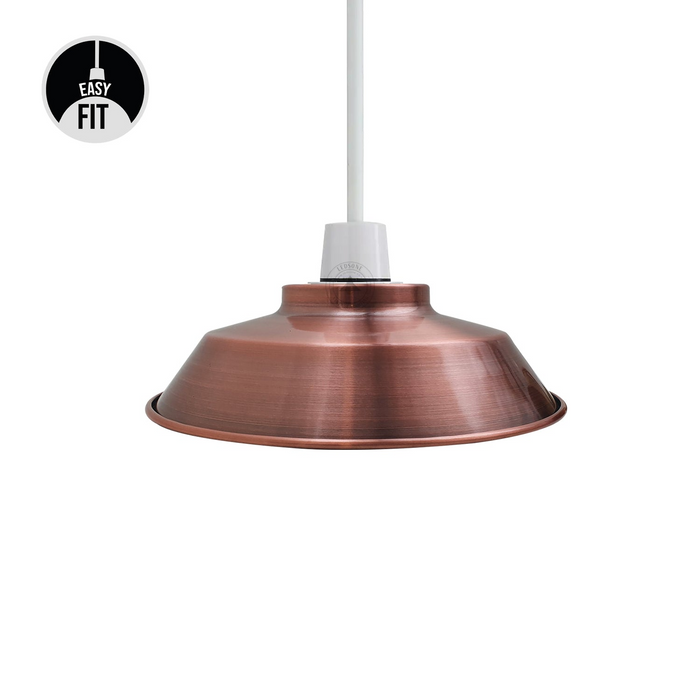 VINTAGE STYLE METAL CEILING LIGHT COPPER SHADES