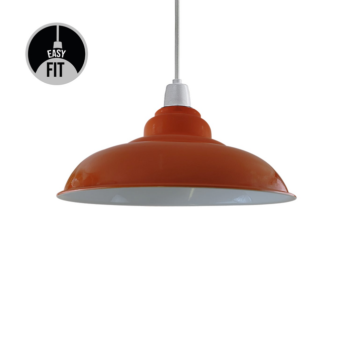 Oranje kleur glanzende moderne metalen binnenverlichting lampenkap