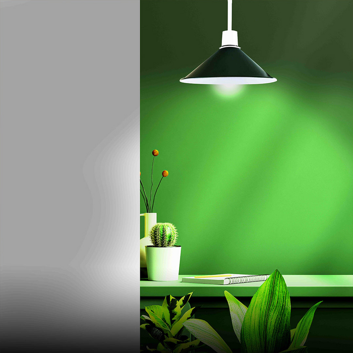 Moderne plafondhanglamp met groene kleur lampenkappen, eenvoudig te monteren