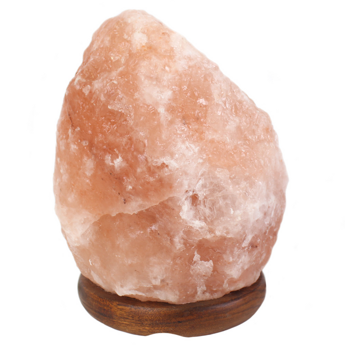 Himalayan Salt Lamp | Bryn | Pink | Wooden Base | 3-4KG