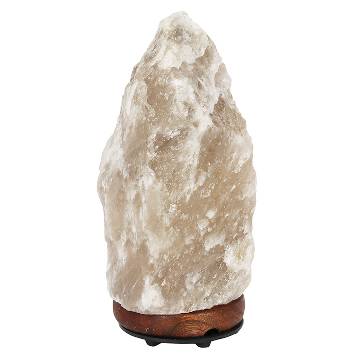 Himalayan Salt Lamp | Greta | Grey | Wooden Base | 1-2KG