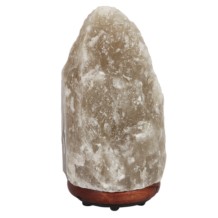 Himalayan Salt Lamp | Greta | Grey | Wooden Base | 2-3KG