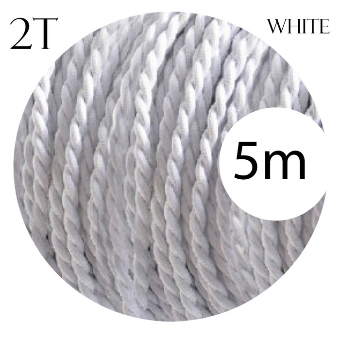 2 core Twisted 5m Braided Electrical Fabric Flexible Lamp Cable Wire Cord for UK Light