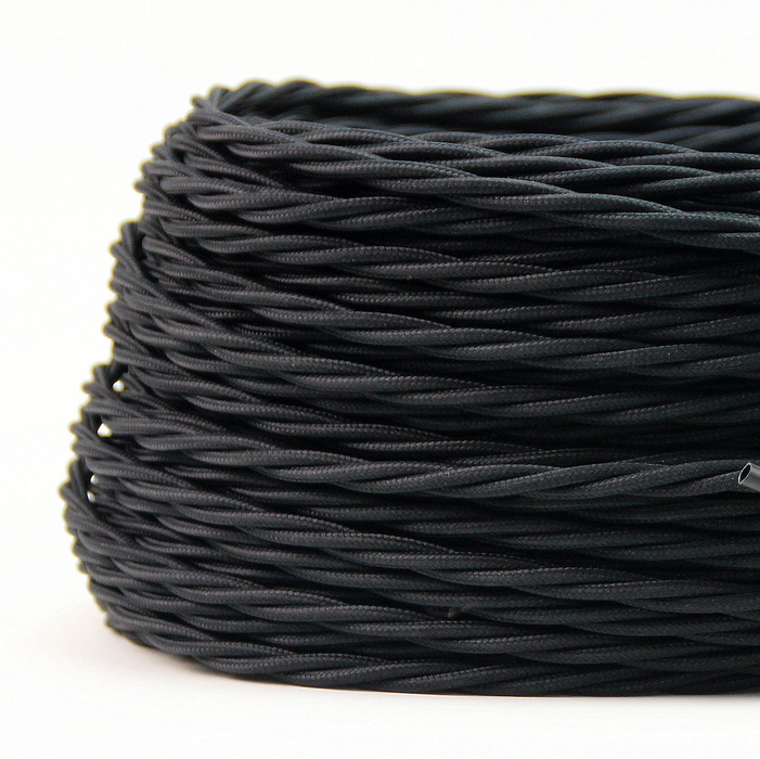 2 core Twisted 5m Braided Electrical Fabric Flexible Lamp Cable Wire Cord for UK Light