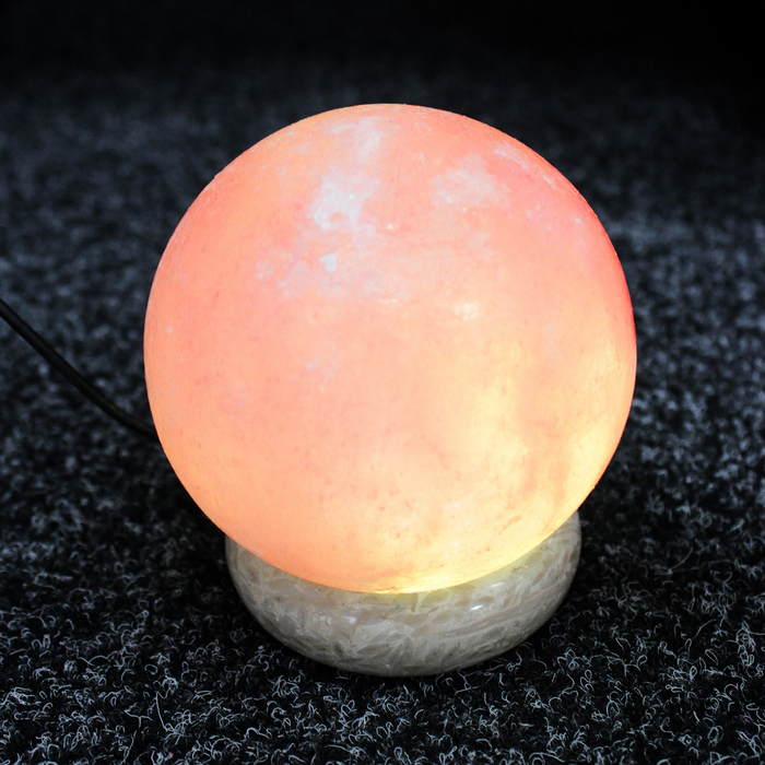 Himalayan Salt Lamp | Gia | Ball Shaped | Pink | USB | Single Colour