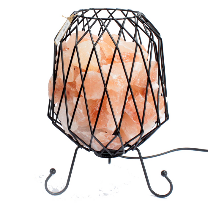 Himalayan Salt Stones in Wire Basket | Cleo | Pink | 3KG