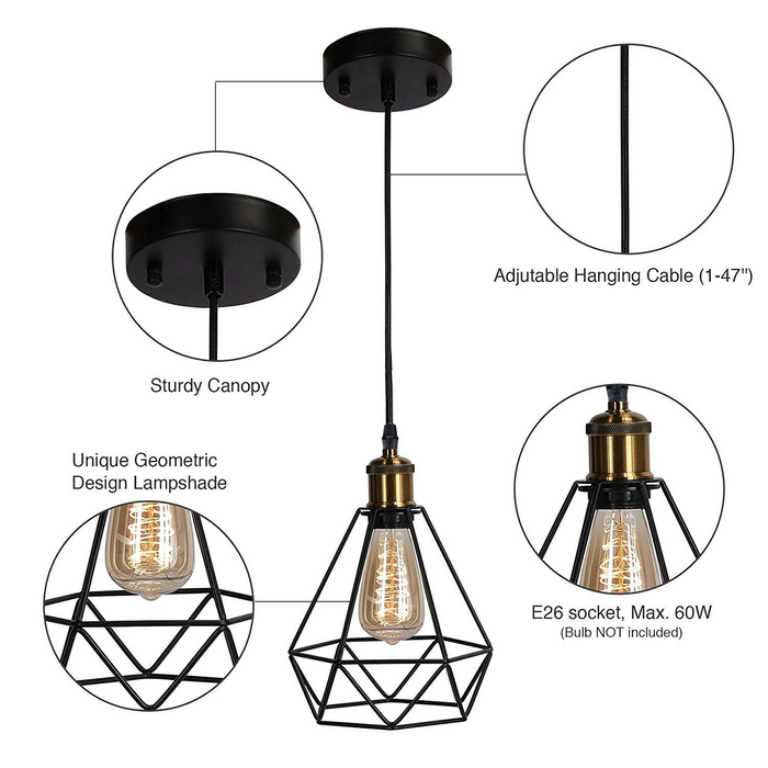 Style Ceiling Light FittingsCage Pendant Shade