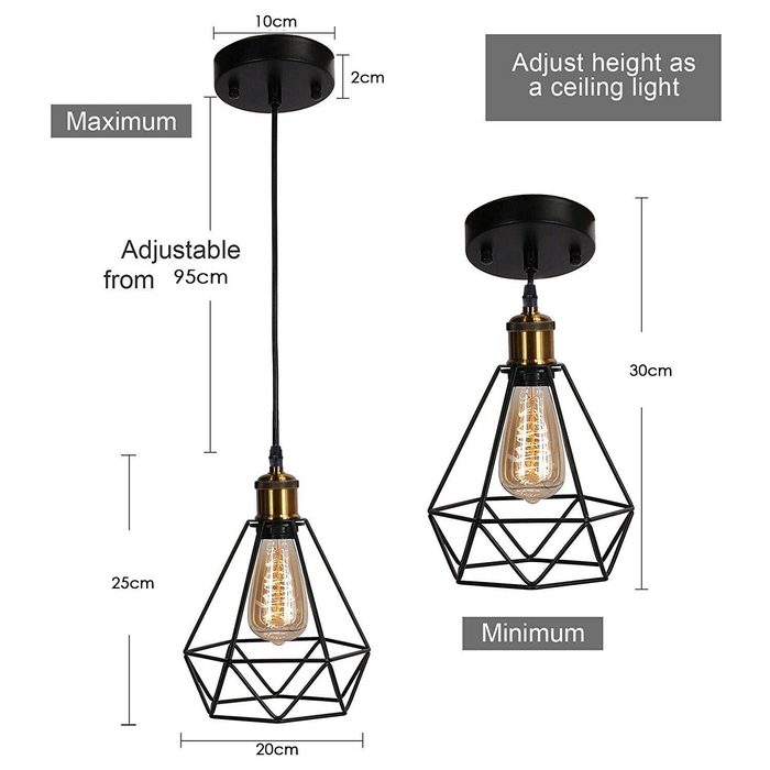 Style Ceiling Light FittingsCage Pendant Shade