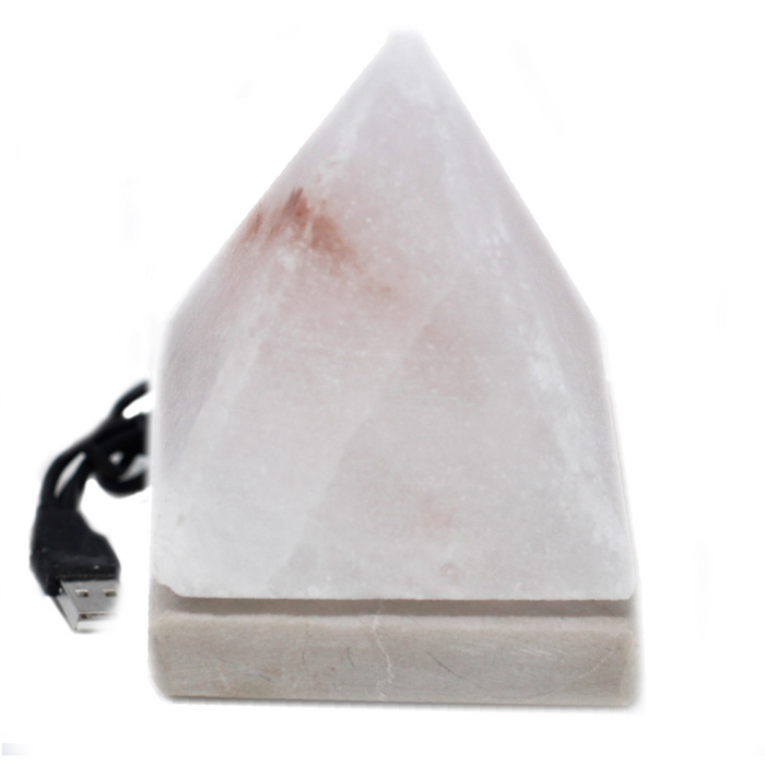 Himalayan Salt Lamp | Egypt | White | Pyramid Shape | USB | <1KG