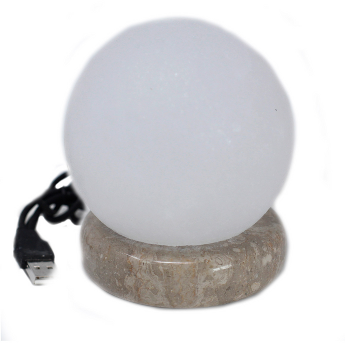Himalayan Salt Lamp | Gei | Ball Shaped | White | USB | Multiple Colours