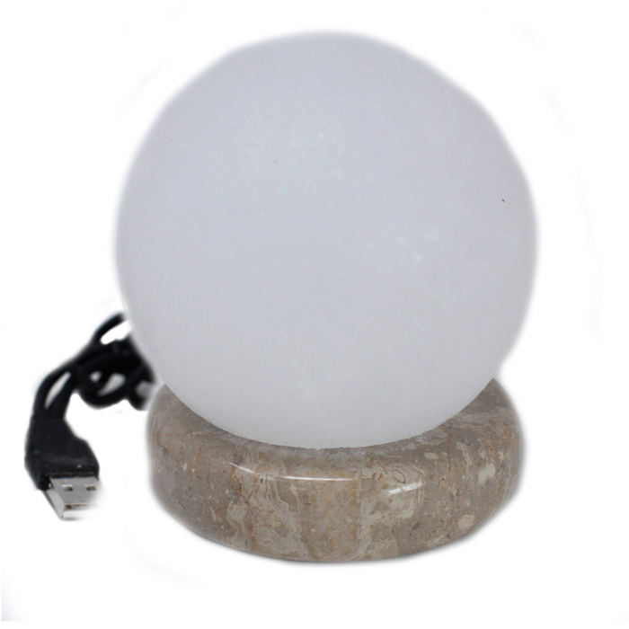 Himalaya Zoutlamp | Gei | Bolvormig | Wit | USB | Meerdere kleuren