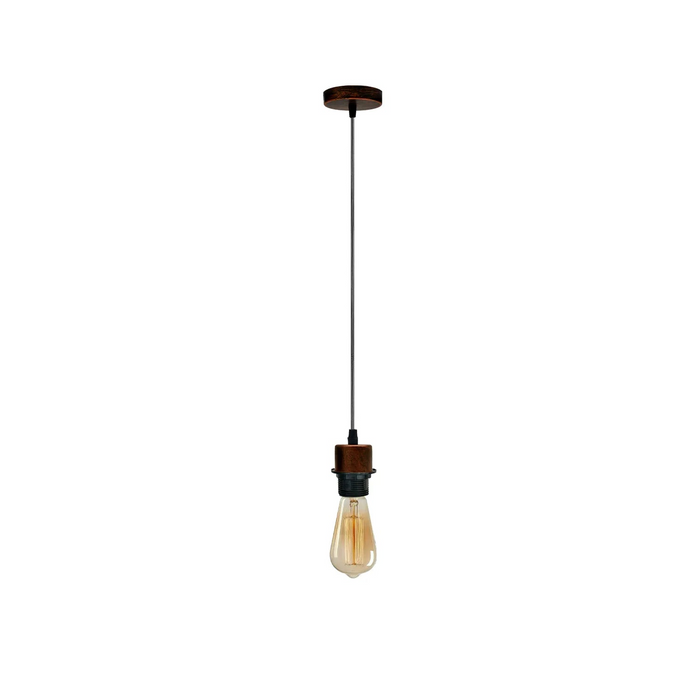 Rustic Red Pendant Light, Lamp Holder Hanging Light,E27 UK Holder PVC Cable