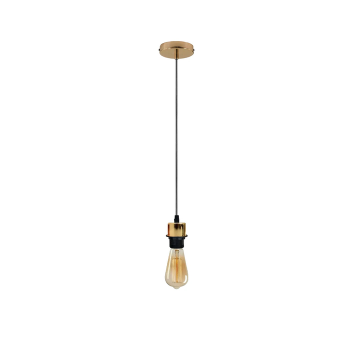French Gold Pendant Light,E27 Lamp Holder Ceiling Hanging Light,PVC Cable