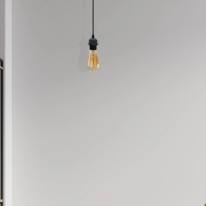 5-delige grijze hanglamp, E27 lamphouder, plafondhanglamp, PVC-kabel
