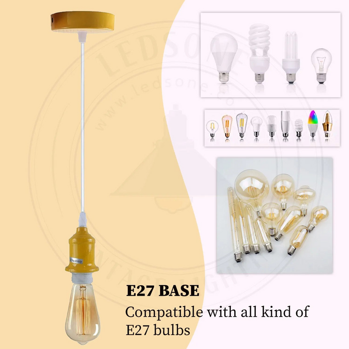 10 Pack Industrial Pendant Light Fitting,Lamp Holder Ceiling Hanging Light