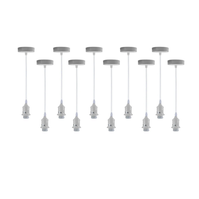 10 Pack Industrial Pendant Light Fitting,Lamp Holder Ceiling Hanging Light