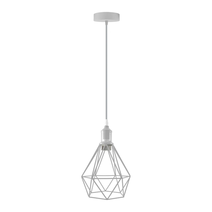 E27 witte hanglamp kooi schaduw loft stijl metalen plafond hanglamp