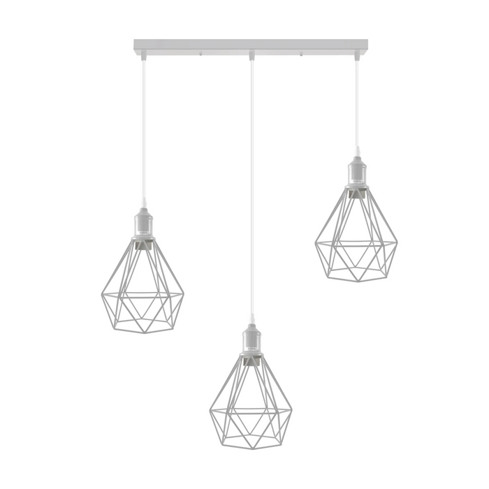 E27 Ceiling Light Metal Open Style Lamp Shade,Hanging Adjustable 95cm Cable