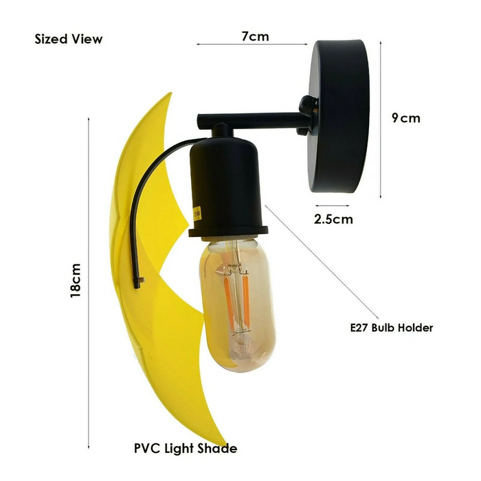 Gele binnenwandkandelaar Wandlamp Lampfitting armatuur