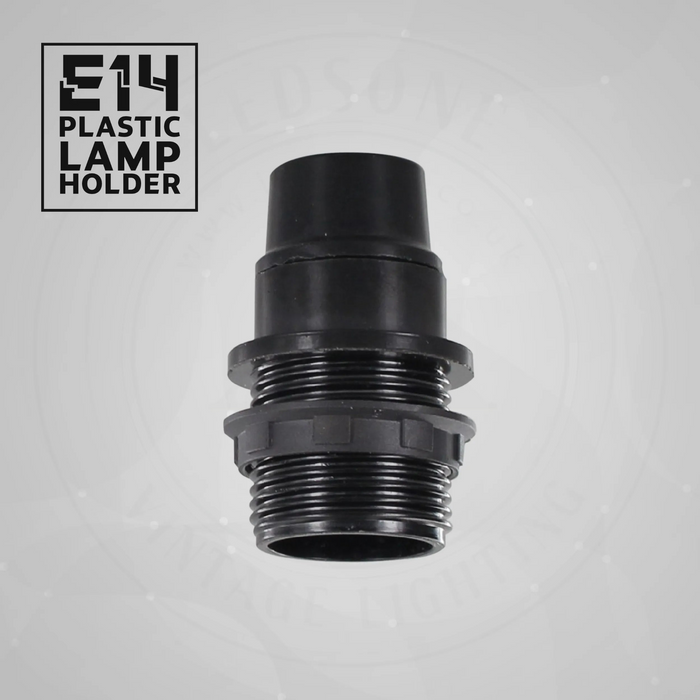 E14 Fitting Lamphouder Edison Kleine Schroef Zwart Kunststof Lamphouder