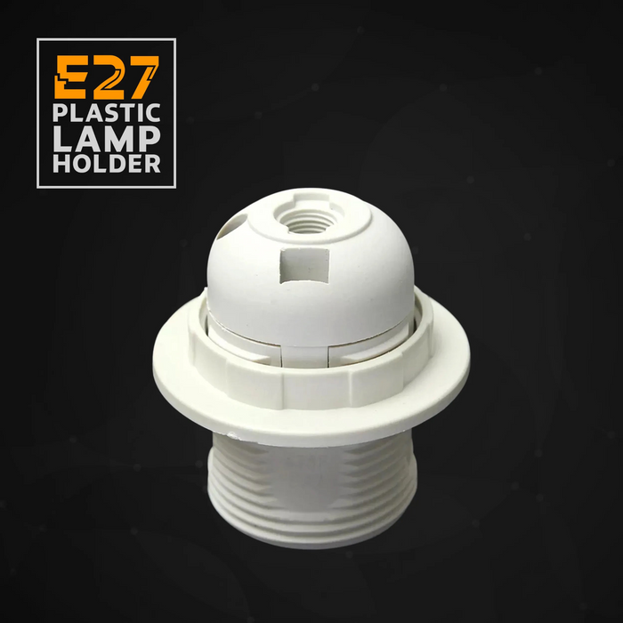 3Pack E27 Gloeilamp Hanger Socket Houder, Schroef Witte Plastic Lamphouder