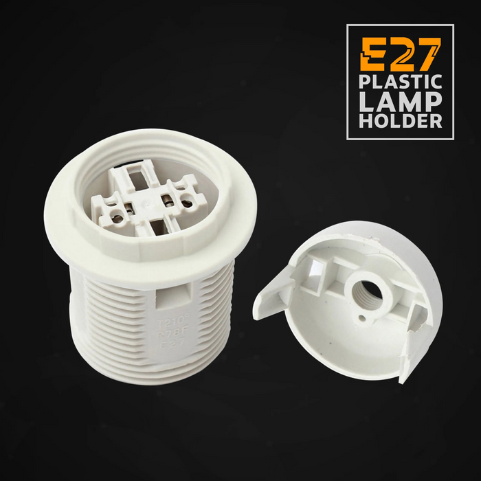 3Pack E27 Gloeilamp Hanger Socket Houder, Schroef Witte Plastic Lamphouder