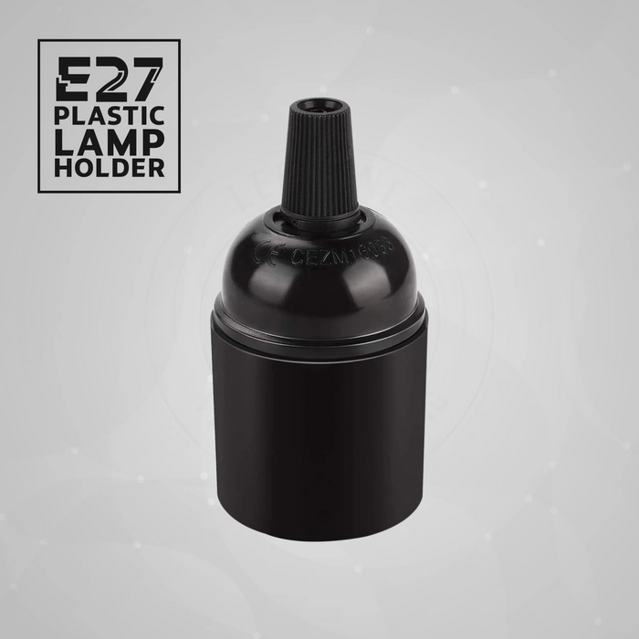 E27 Light Bulb,Pendant Socket Holder Edison Screw Black Plastic Lamp holder