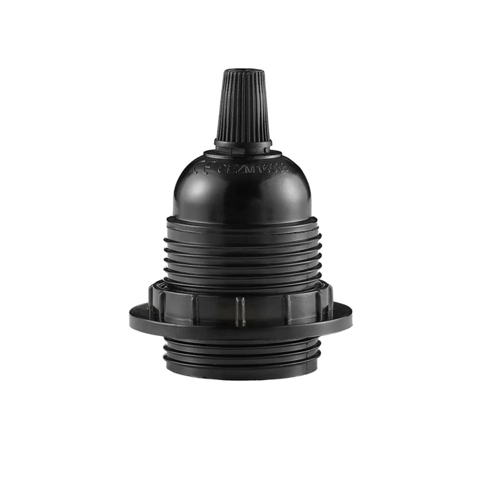 E27 Light Bulb,Pendant Socket Holder Edison Screw Black Plastic Lamp holder