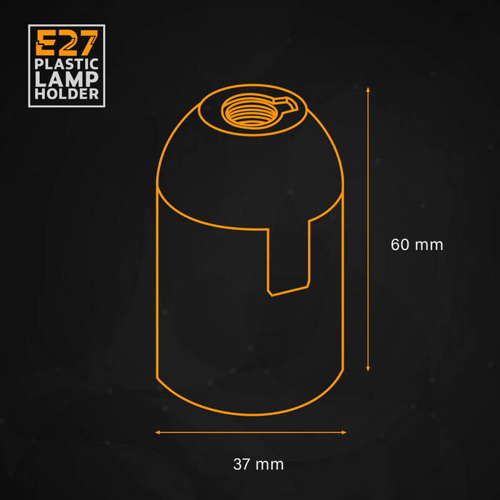 Zwarte schroef E27 gloeilamp lamphouder basis hanger socket