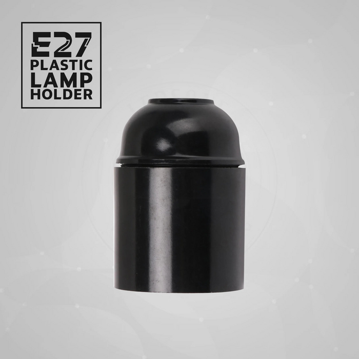 3Pack E27 Light Bulb Pendant Socket Holder,Screw Black Plastic Lamp holder