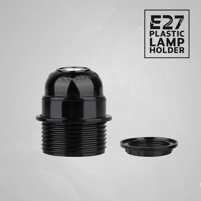 E27 Gloeilamp, Hangende Socket Houder Edison Schroef Zwart Plastic Lamphouder