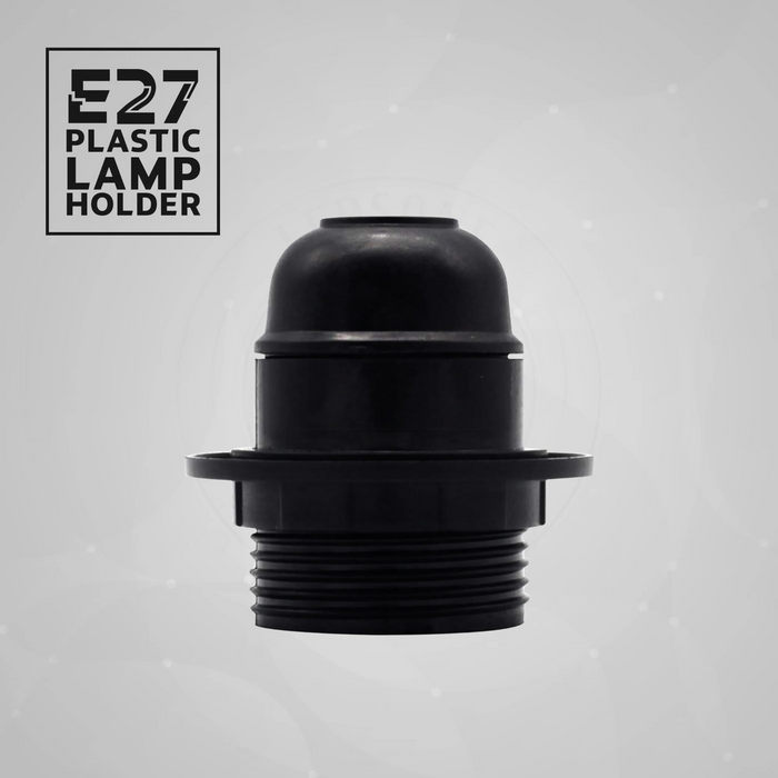 3Pack E27 Light Bulb Pendant Socket Holder,Screw Black Plastic Lamp holder