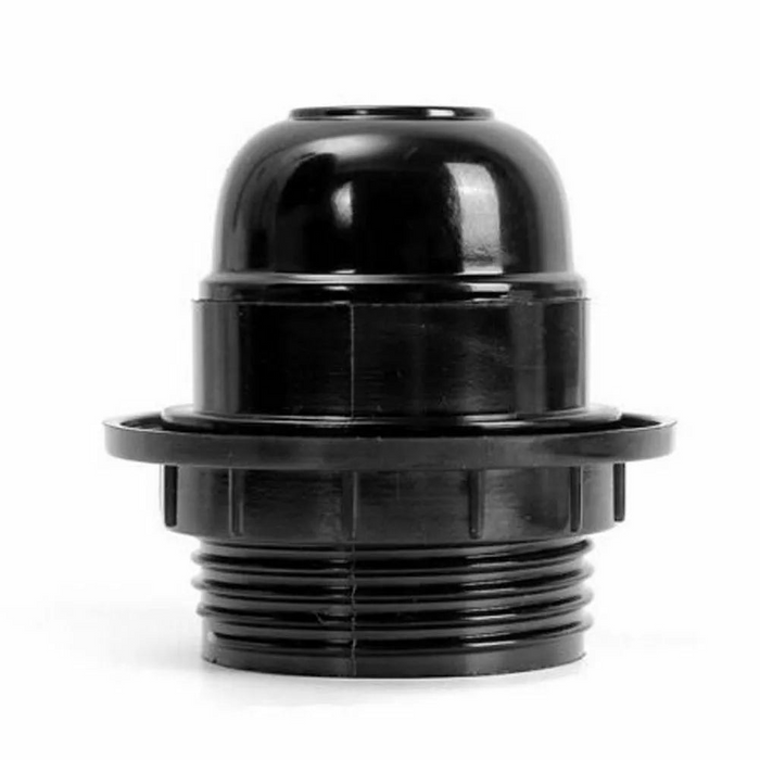 3Pack E27 Light Bulb Pendant Socket Holder,Screw Black Plastic Lamp holder