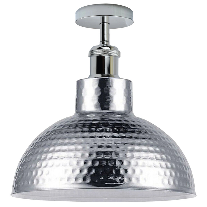 Vintage inbouw plafondlamp van metaal chroom E27 binnenlamp Perfect