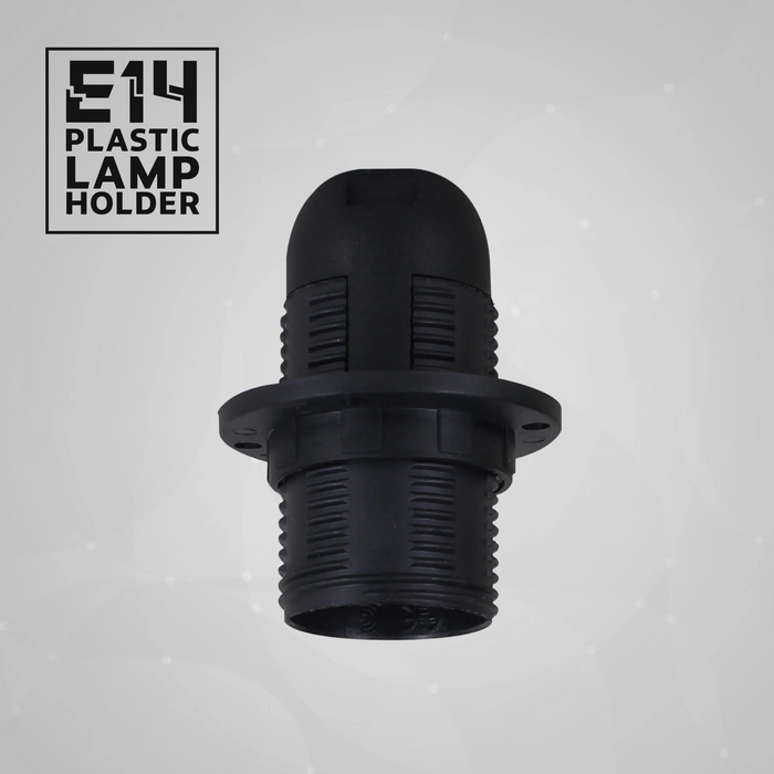 E14 Bulb Holder Edison Small Screw Black Plastic Lamp holder E14 Socket UK