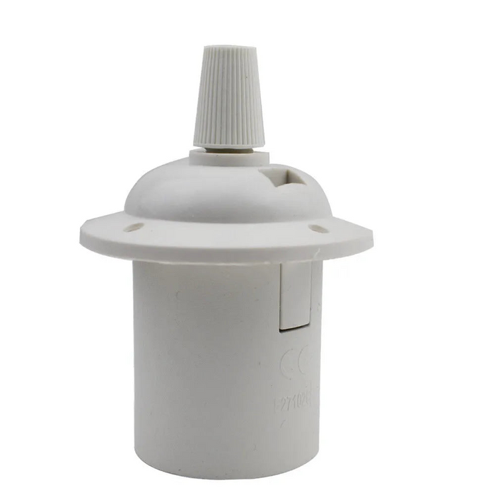 E27 lamp holder, construction holder, site holder, white lamp holder