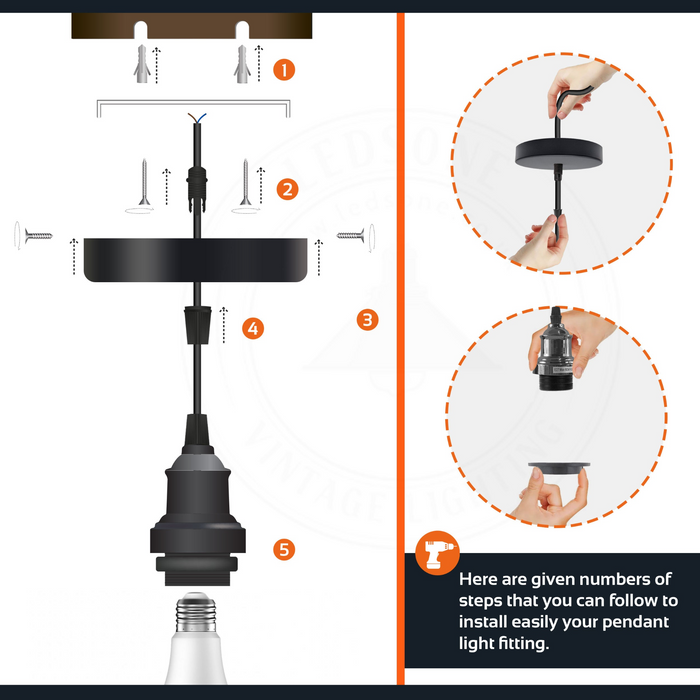 Industriële geelkoperen hanglamp met verstelbaar snoer van 95 cm, E27-fitting