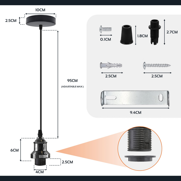 Industriële geelkoperen hanglamp met verstelbaar snoer van 95 cm, E27-fitting