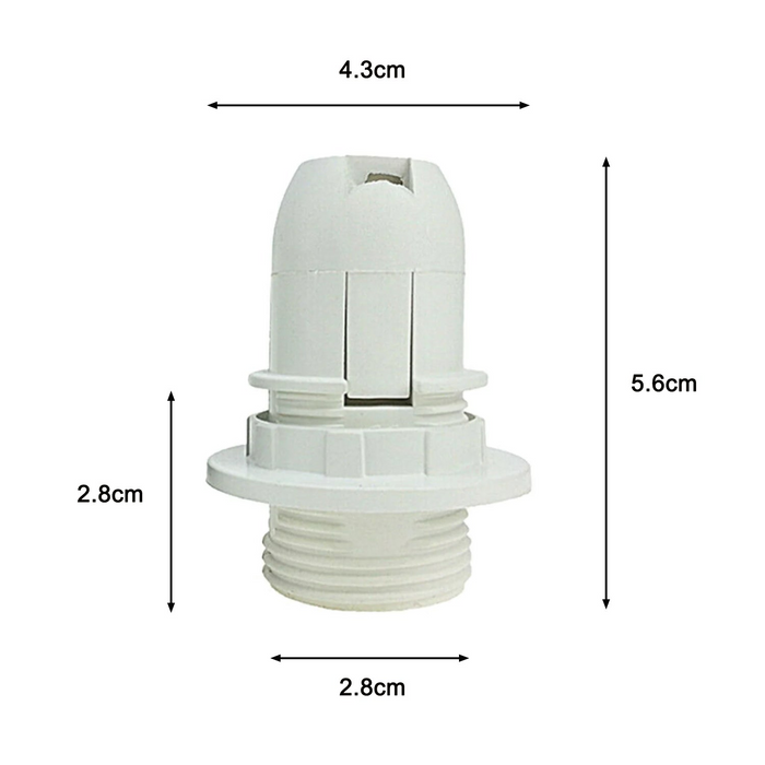 E14 Fitting Lamphouder Edison Kleine Schroef Wit Kunststof Lamphouder